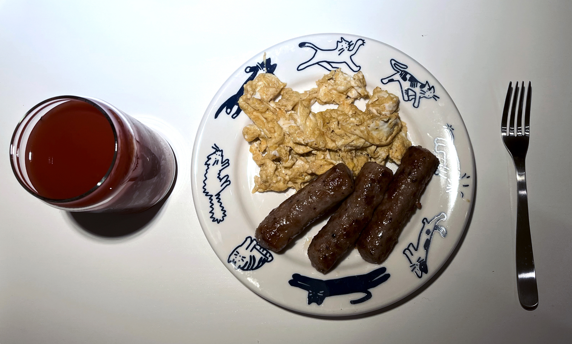 호즈미 접시에 아침밥 담은 사진